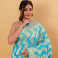 Green & Blue Shaded Khaddi Banarasi Georgette Silk Saree