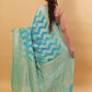 Green & Blue Shaded Khaddi Banarasi Georgette Silk Saree