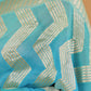 Green & Blue Shaded Khaddi Banarasi Georgette Silk Saree