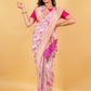 Lavender Rangkat Khaddi Banarasi Georgette Silk Saree