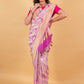 Lavender Rangkat Khaddi Banarasi Georgette Silk Saree