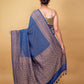 Blue Khaddi Banarasi Georgette Silk Saree