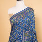 Royal Blue Floral Bandhani Georgette Silk Saree