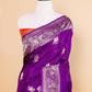 Purple Bird Weaving Russian Silk Saree