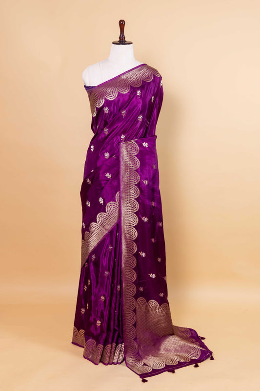 Purple Sona Rupa Fancy Silk Saree