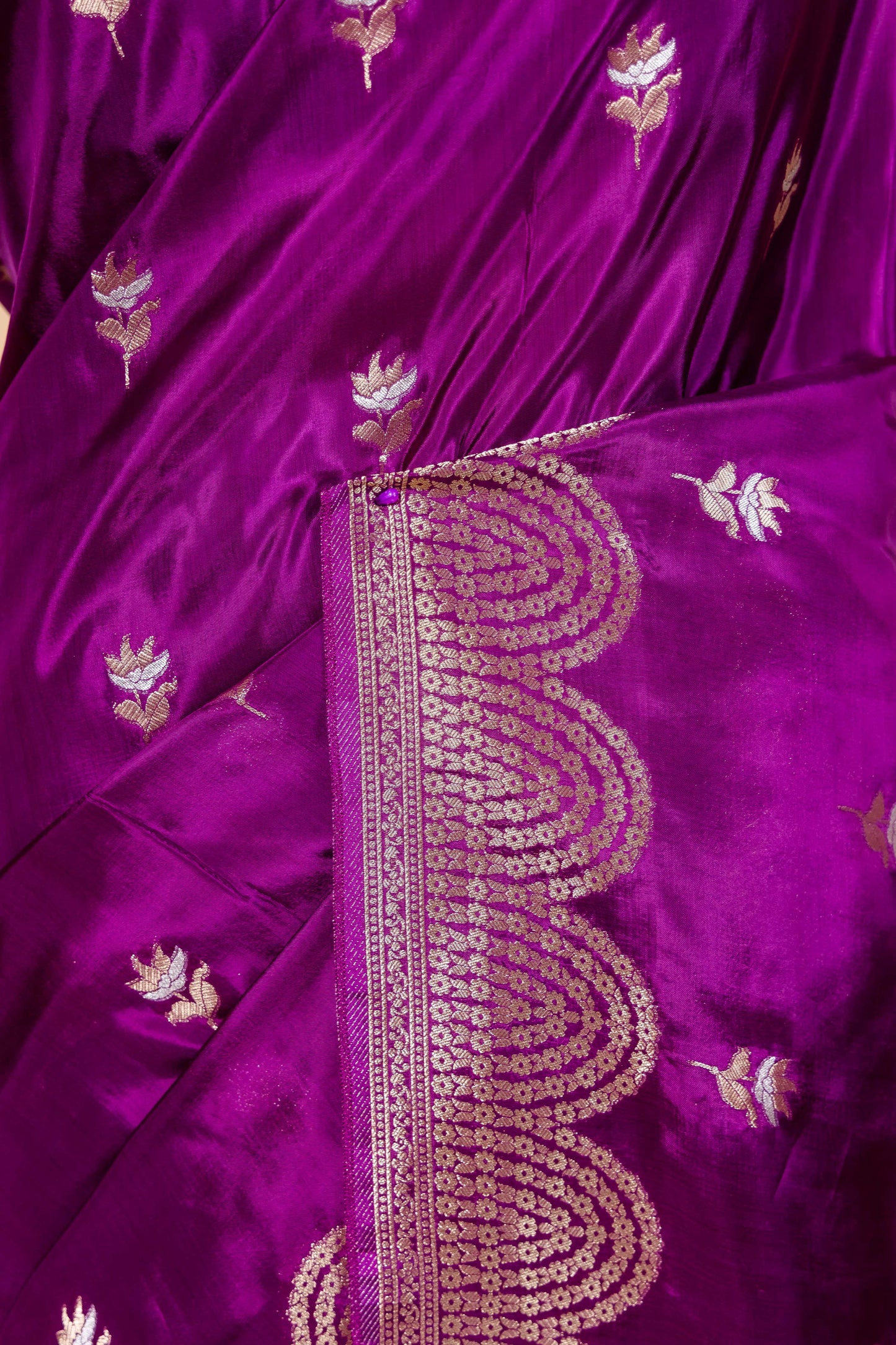 Purple Sona Rupa Fancy Silk Saree