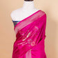 Rani Pink Zari Woven Russain Silk Saree