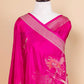 Rani Pink Zari Woven Russain Silk Saree