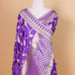 Lavender Sona Rupa Satin Silk Saree