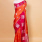Orange and Rani Russian Silk Saree