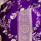 Dark Purple Zari Woven Satin Silk Saree