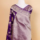 Dark Purple Zari Woven Satin Silk Saree