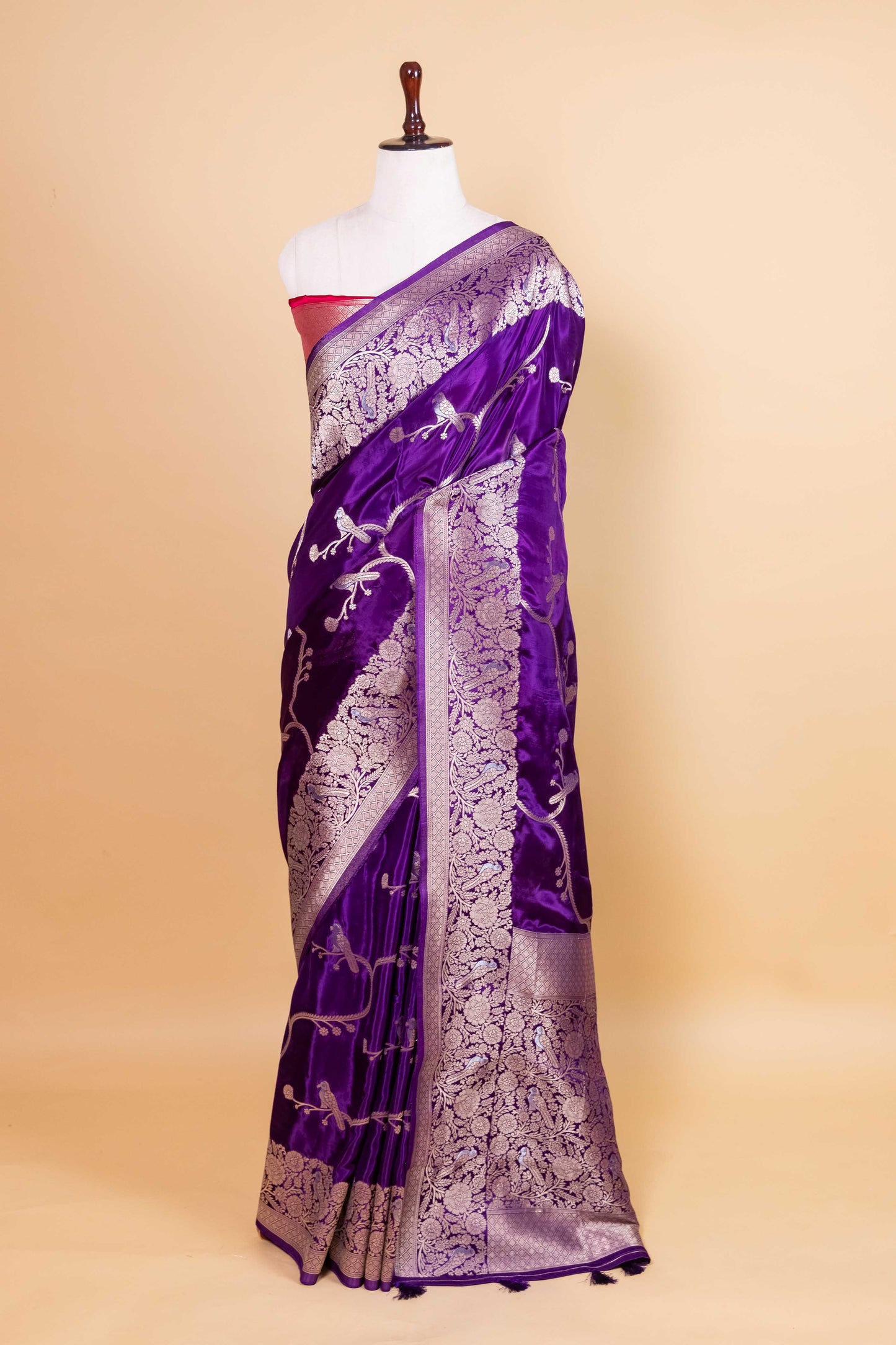 Dark Purple Sona Rupa Fancy Silk Saree