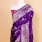 Dark Purple Sona Rupa Fancy Silk Saree