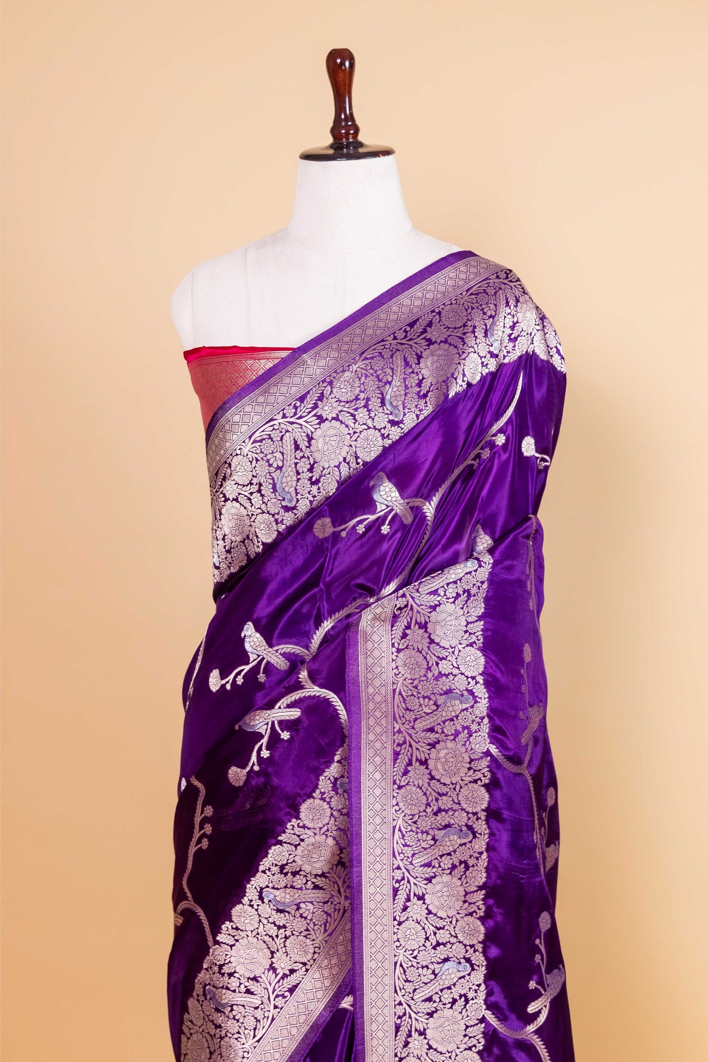 Dark Purple Sona Rupa Fancy Silk Saree