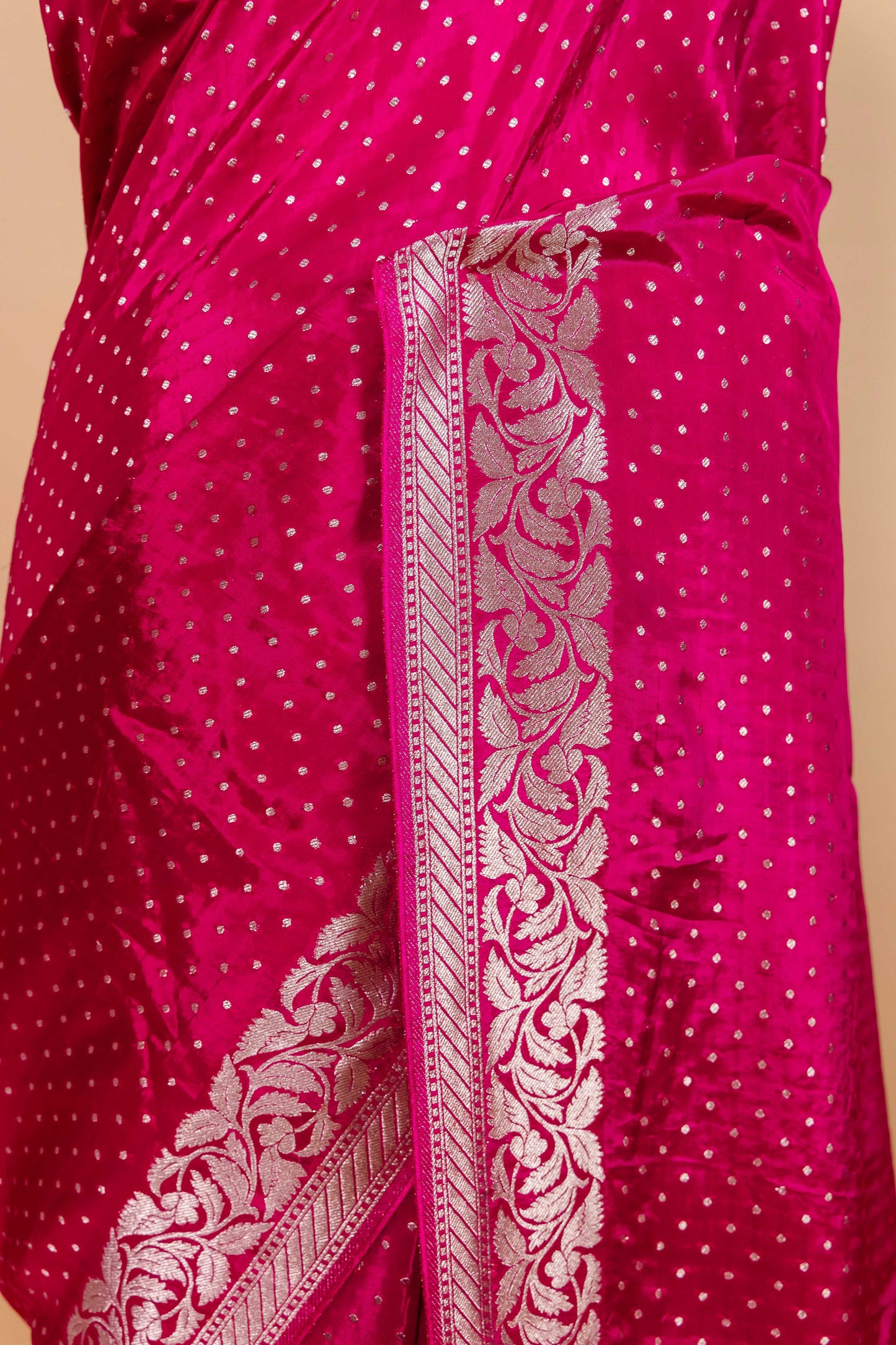 Rani Zari Buti Weaving Fancy Silk Saree