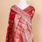 Crimson Zari Woven Fancy Silk Saree