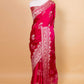 Rani Floral Weaving Satin Silk Saree