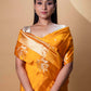 Mustard Bird Weaving Raw Mango Silk Saree