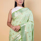 Pista Green Meenakari Chiniya Silk Saree