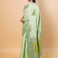 Pista Green Meenakari Chiniya Silk Saree