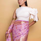 Lavender Rangkat Chiniya Silk Saree