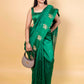 Bottle Green Raw Mango Silk Saree