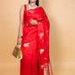 Red Nita Ambani Raw Mango Silk Saree