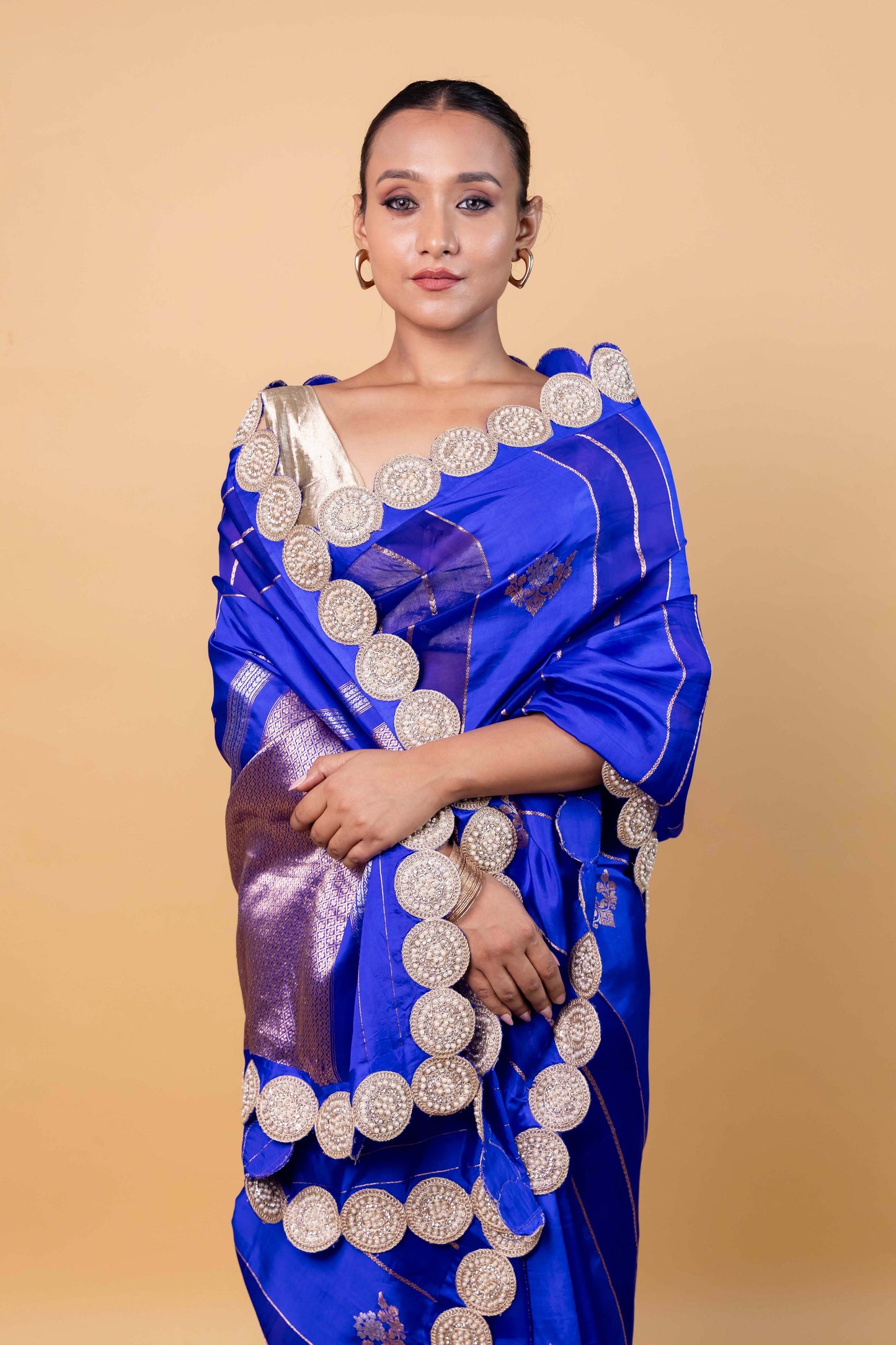 Royal Blue Cocktail Raw Mango Silk Saree