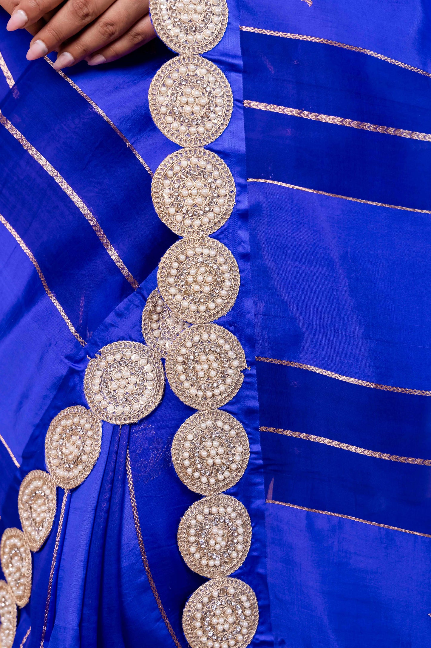 Royal Blue Cocktail Raw Mango Silk Saree