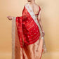 Red Cocktail Tissue Silk Saree