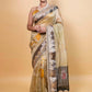 Light Green Embellished Organza Silk Saree
