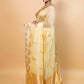 Yellow Meenakari Organza Silk Saree