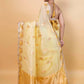 Yellow Meenakari Organza Silk Saree