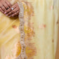 Yellow Meenakari Organza Silk Saree