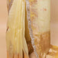 Yellow Meenakari Organza Silk Saree