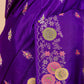 Purple Floral Fancy Silk Saree