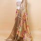 Mustard Embellished Chiniya Silk Saree