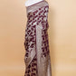 Wine Floral Khaddi Banarasi Silk Saree