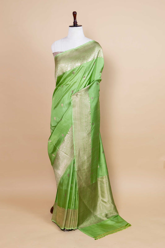 Liril Green Raw Mango Silk Saree