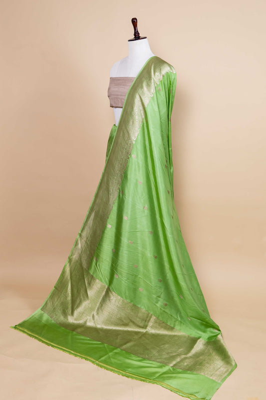 Liril Green Raw Mango Silk Saree