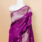 Wine Raw Mango Silk Saree