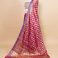 Maroon Tussar Silk Saree