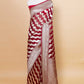 Maroon Ada Lehriya Khaddi Banarasi Silk Saree