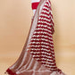 Maroon Ada Lehriya Khaddi Banarasi Silk Saree