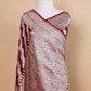 Maroon Ada Lehriya Khaddi Banarasi Silk Saree