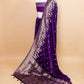 Purple Baarat weaving Silk Saree