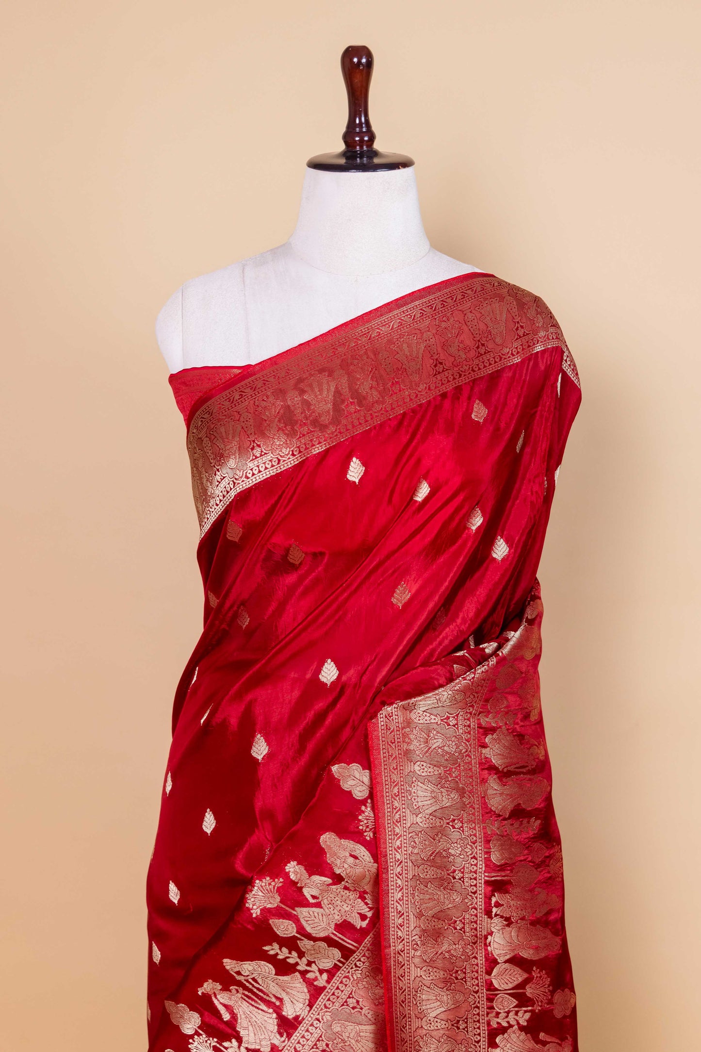 Red Baarat weaving Silk Saree
