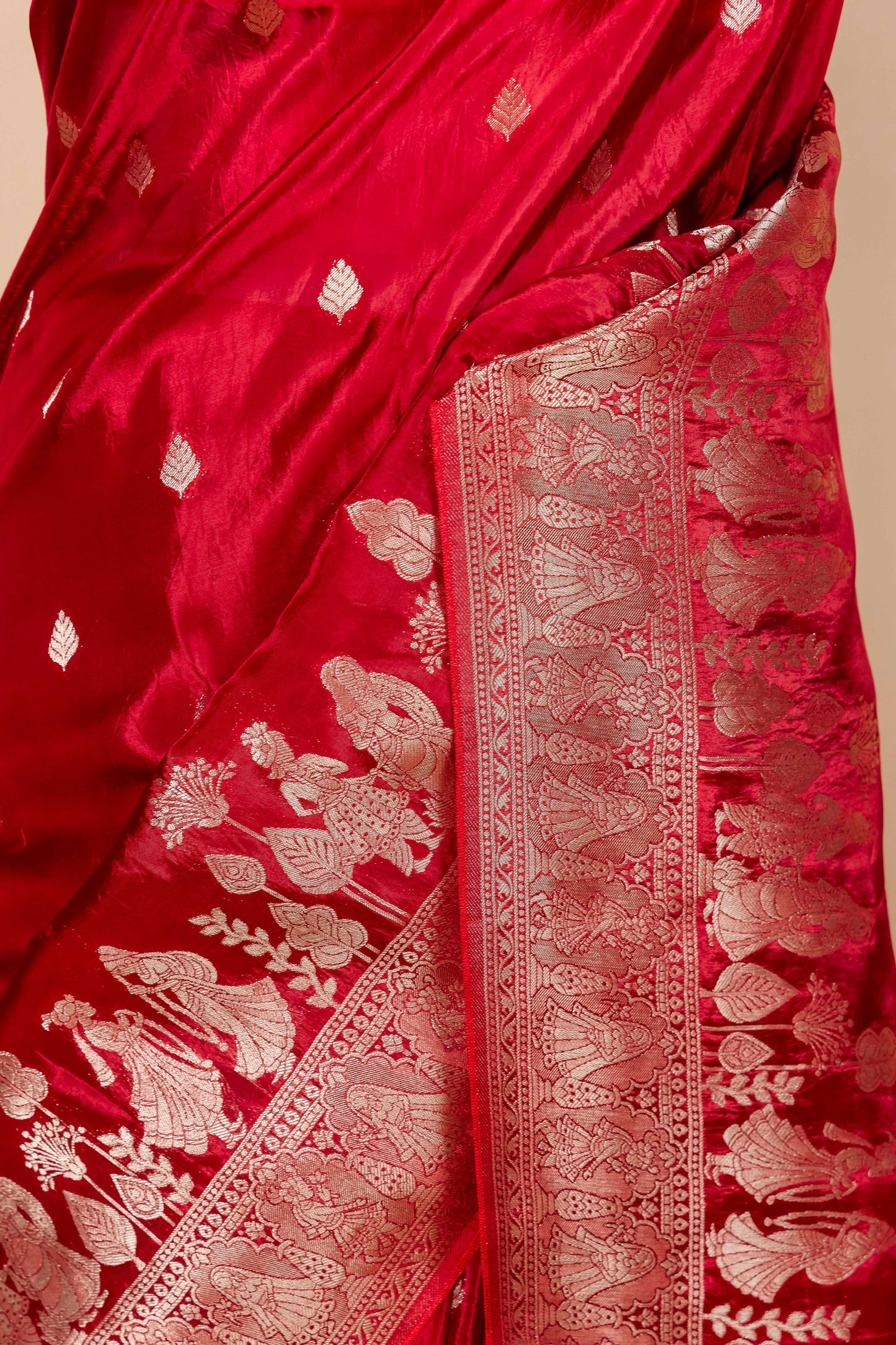 Red Baarat weaving Silk Saree
