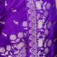 Violet Blue Pichwai Weaving Silk Saree